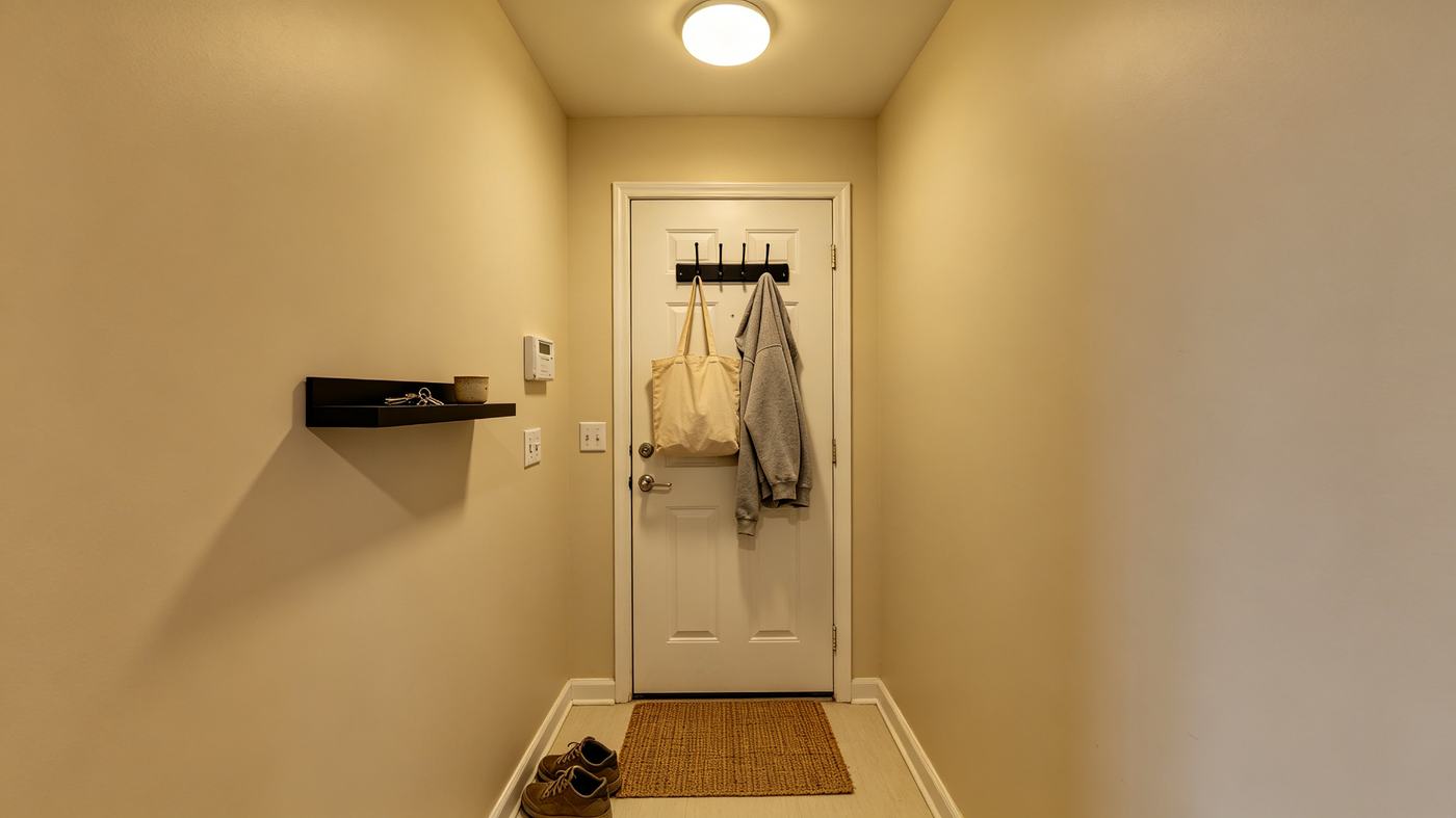 The doorway after: KEPT installed on the door